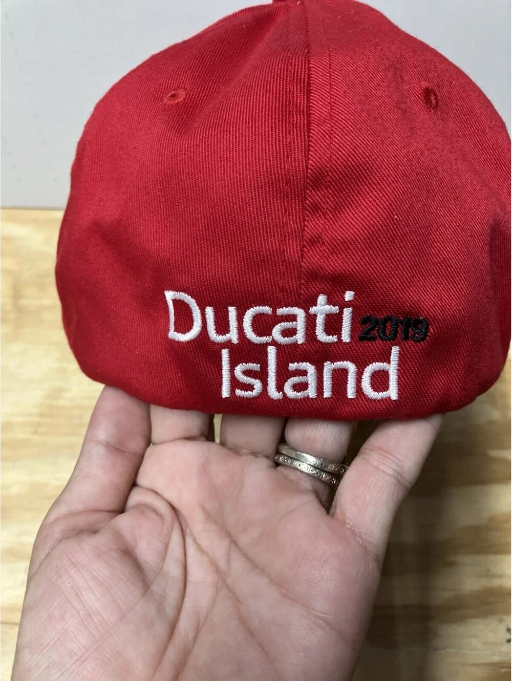 Ducati Island 2019 - Hat - Men's L/XL Flexfit  -  Red Embroidered